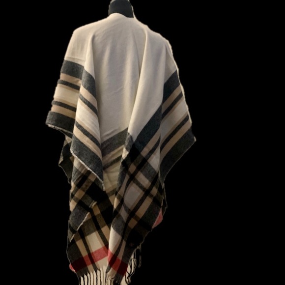 PLAID PONCHO SCARF - Picture 2 of 5